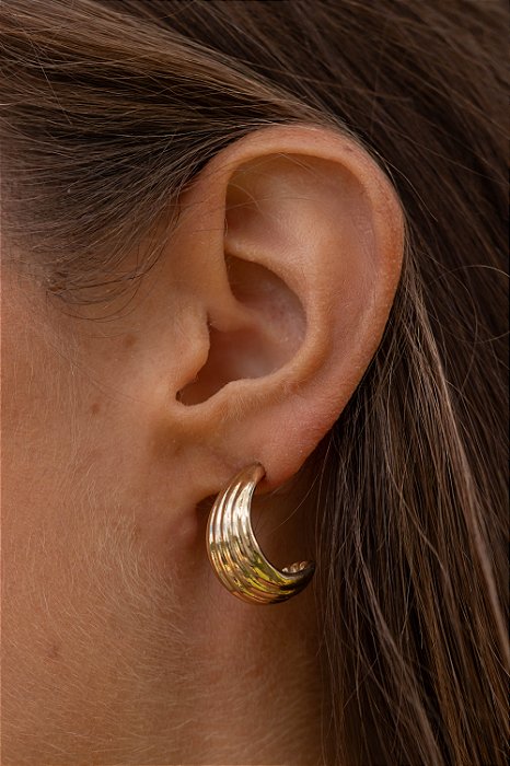 Argola Celeste - Dourada