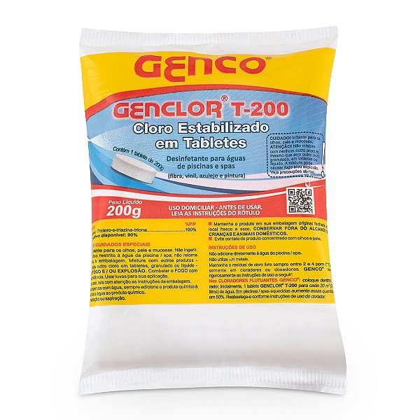 Genclor Tabletes Estabilizado 200g GENCO