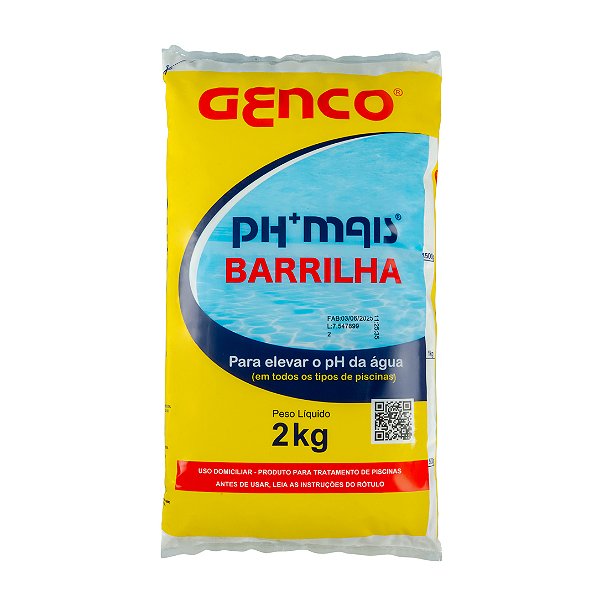 pH+ Granulado Barrilha 2kg Genco Piscinas