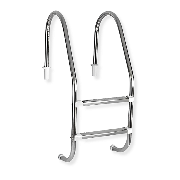 Escada Tradicional Inox Pooltec 2 Degraus em Inox
