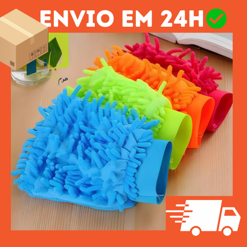 Super Kit Luvas Microfibra Multiuso | Limpeza Automotiva e Doméstica
