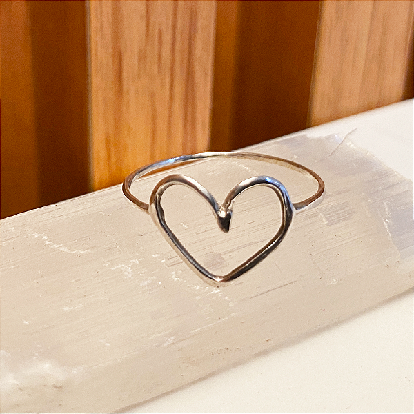 Anel Coração Vazado