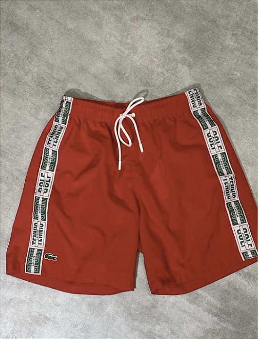 Bermuda Lacoste - Vermelho Detalhado BG023