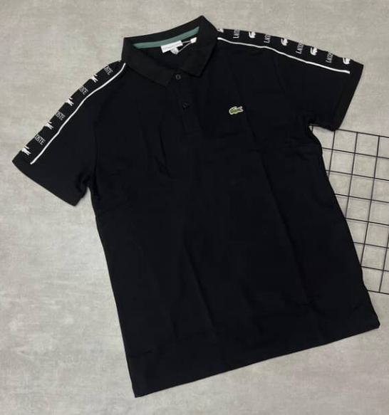 Camiseta Polo Lacoste Preto - PLE004