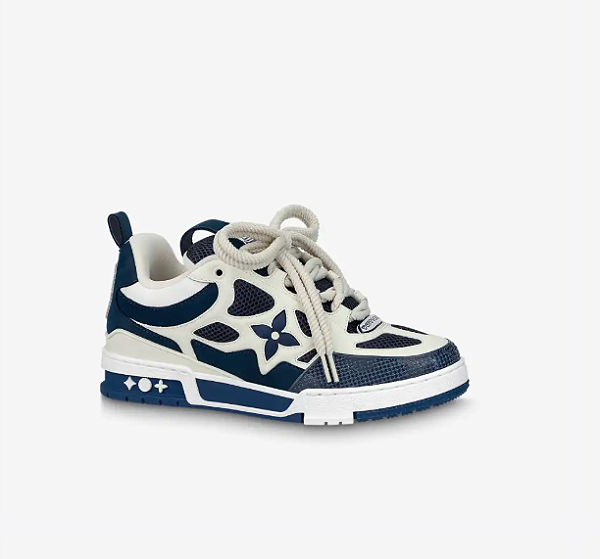 Tênis Louis Vuitton Branco e Azul - TL001