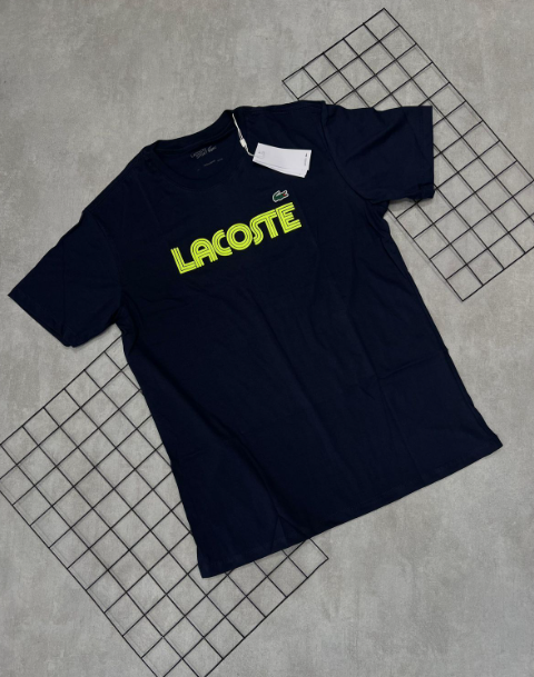 Camiseta Peruana Lacoste Azul Marinho | Amarelo - CP142