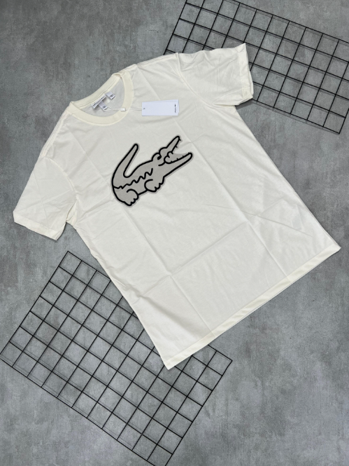 Camiseta Peruana Lacoste Off-White | Bege - CP132