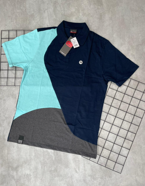 Camiseta Polo Ecko Origianal Tricolor - J748A