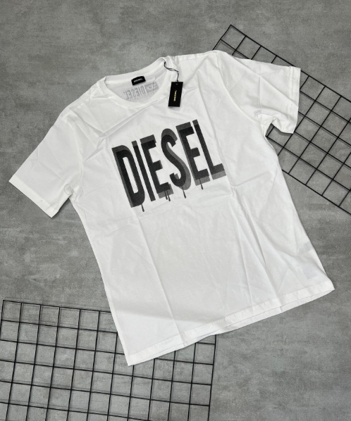 Camiseta Peruana Diesel Branco | Preto - CP173