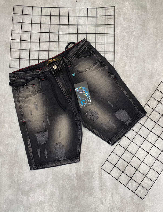 Bermuda Jogador City Denim Escuro - BJ011
