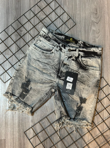 Bermuda Jogador City Denim Cinza - BJ005