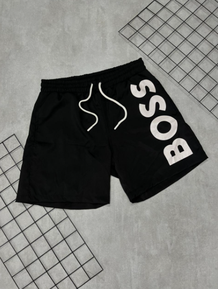 Bermuda Hugo Boss Preto Letreiro - BG082