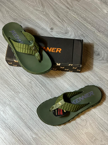Chinelo Kenner Megah Puffer Verde Musgo - CHK018