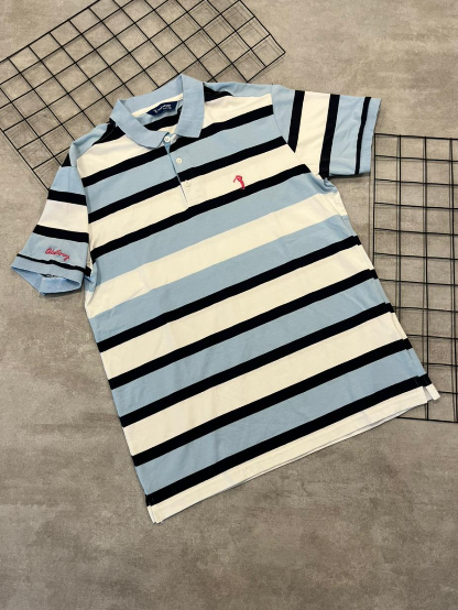 Camiseta Polo Aleatory Azul Bebê | Branco | Preto - AY012