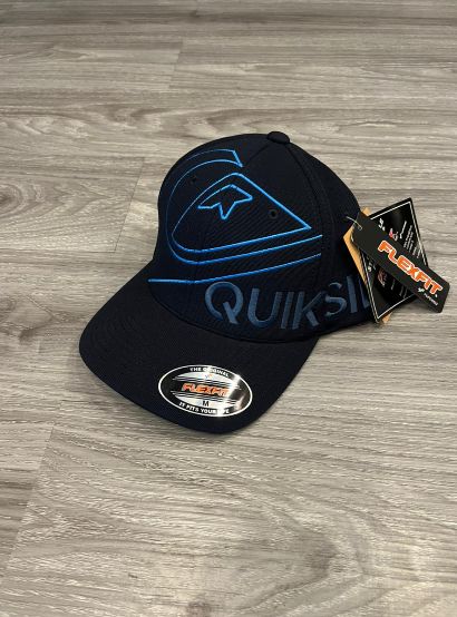 Boné Quiksilver Flexfit Emb Side Omni Preto | Azul - BQ017