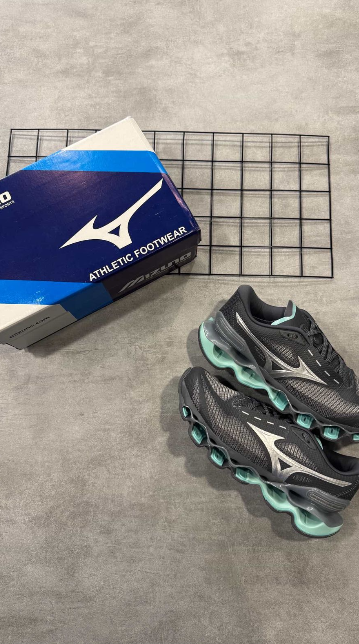 Tênis Mizuno Prophecy 15 Cinza e Verde Água - TM007