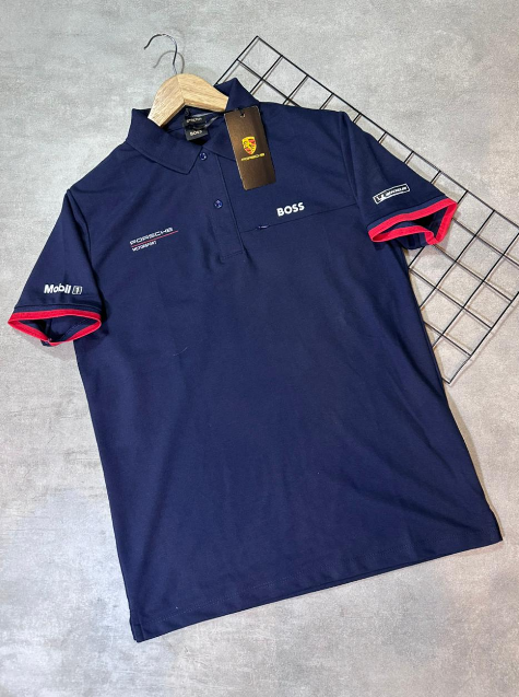 Camiseta Polo Hugo Boss Azul Marinho - CHS008