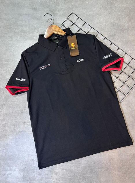 Camiseta Polo Hugo Boss Preto - CPH007