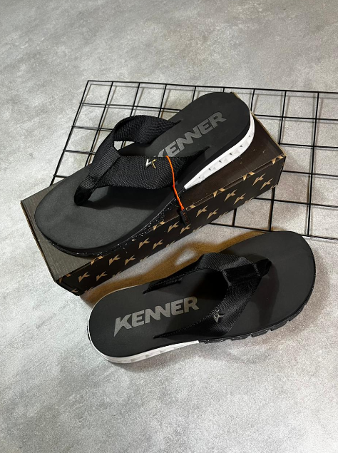 Chinelo Kenner Rakka Preto | Branco - CHK006