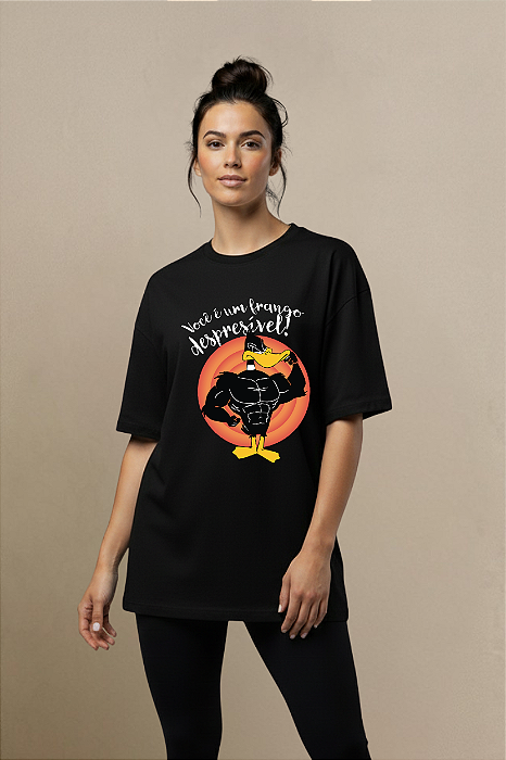 CAMISETA OVERSIZED VOCÊ É UM FRANGO *FRENTE*