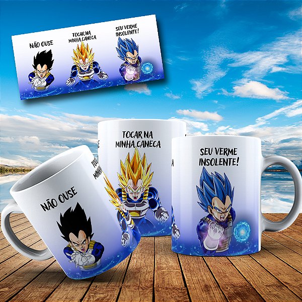 Caneca de Porcelana Vegeta Anime Dragon Ball Z 325ml