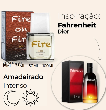 FIRE ON FIRE - Perfume Inspirado em Fahrenheit Dior