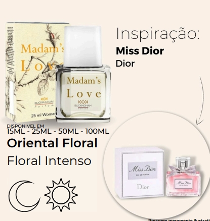 MADAM´S LOVE - Eau de Parfum Inspirado em Miss Dior