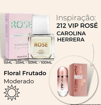 Perfume ROSE - Inspiração 212 VIP Rosé Carolina Herrera