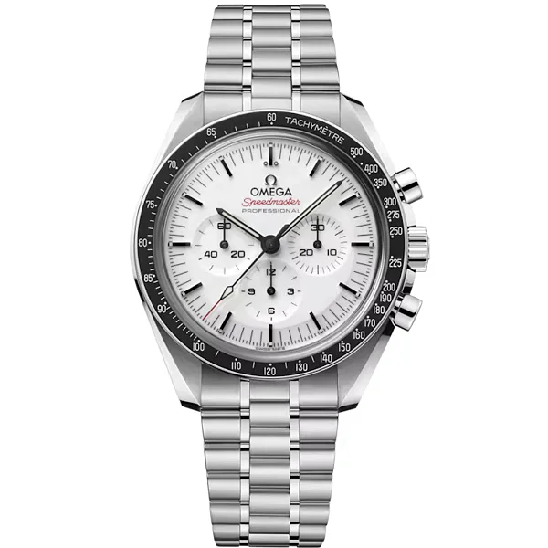 Omega Speedmaster Professional Moonwatch Aço e Branco 42mm