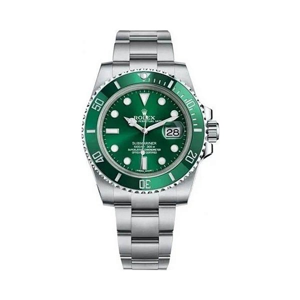 Rolex Submariner 300M Oyster Steel Perpetual Bisel Verde/Cores Lente 41mm