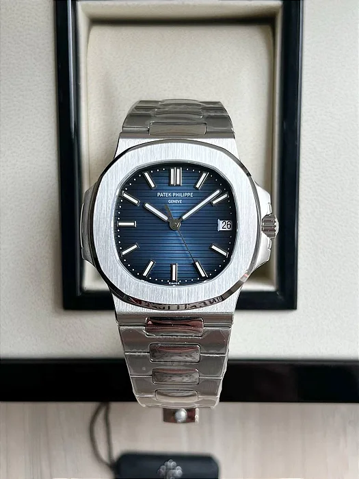 Patek Philippe Nautilus ETA J79165 Aço Azul 40mm