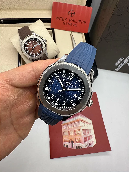 Patek Philippe Aquanaut Azul Fundo Azul/Preto 40mm