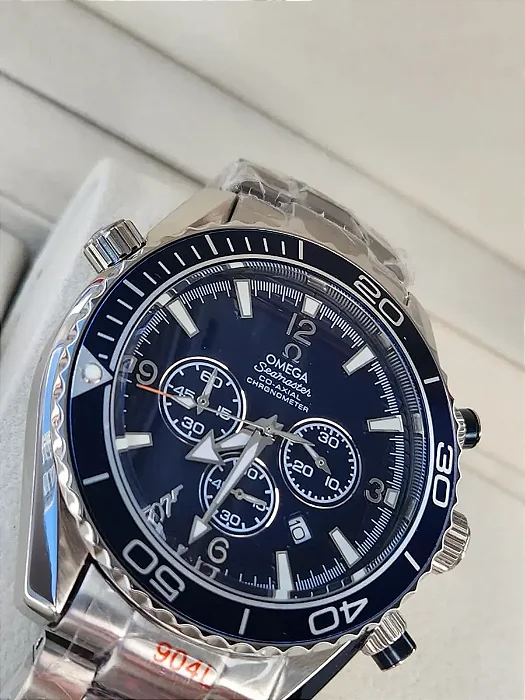 Omega Speedmaster Mecânico Aço Preto/Azul Moonwatch Professional 42mm