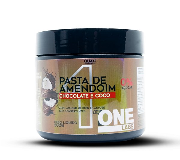 Pasta de amendoim chocolate e coco 500g - The One Labs