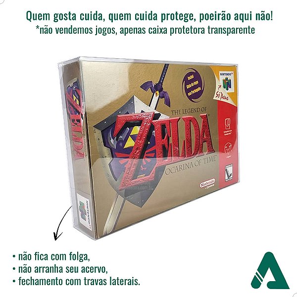 Games-39 (0,20mm) Caixa Protetora para Jogos Zelda Ocarina, Zelda Majoras, Star Wars Racer BigBox N64 Gradiente (25un)