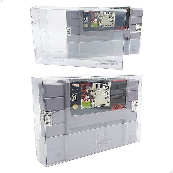 Games-31 (0,20mm) Caixa Protetora para Cartucho Loose SNES Super Nintendo Aclopado com (sua) Dust Cover (10un)