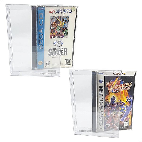 Games-26 (0,20mm) Caixa Protetora para Caixabox Case Sega Saturn e Sega CD (10un)