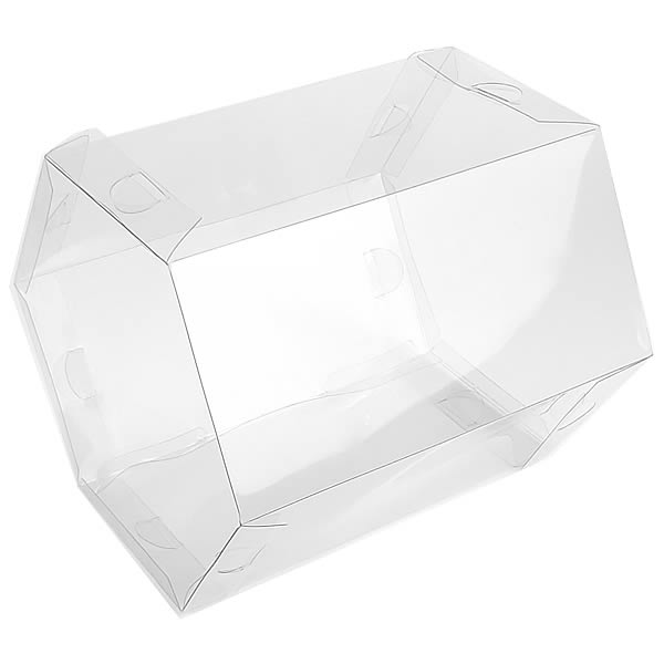 Caixa de Acetato PS-34 (21x21x18 cm) (10un) Caixa Embalagem Sextavada, Embalagem de Plástico Transparente