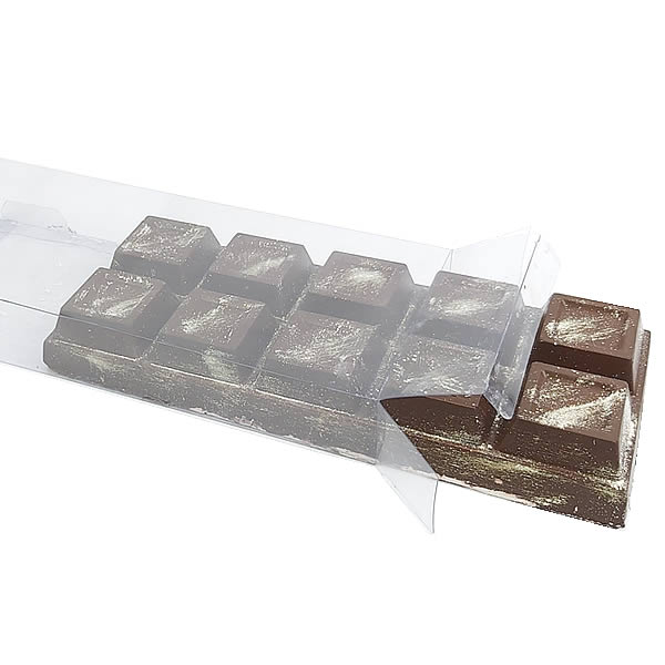 Caixa para Barra de Chocolate 1kg BWB PX-3647 (26x11x4 cm) (25un) Embalagem de Plastico Transparente