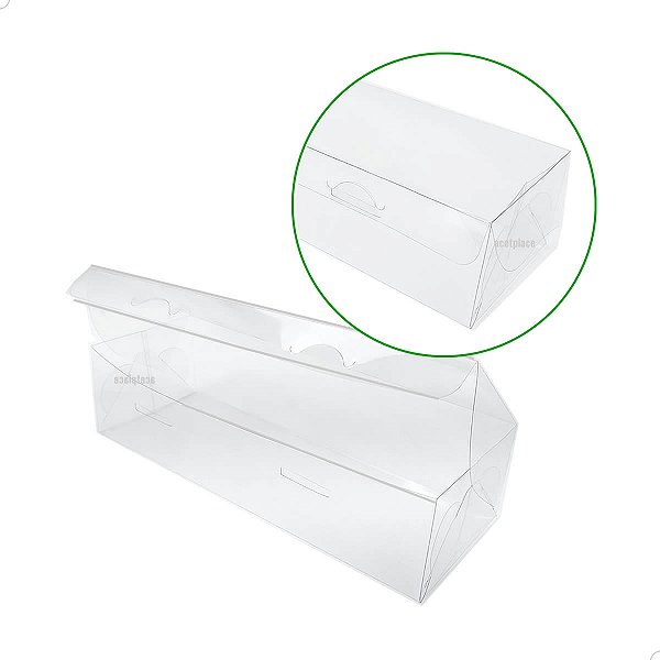 Caixa de Acetato PX-18 (24x12x6 cm) (25un) Embalagem de Plástico Transparente