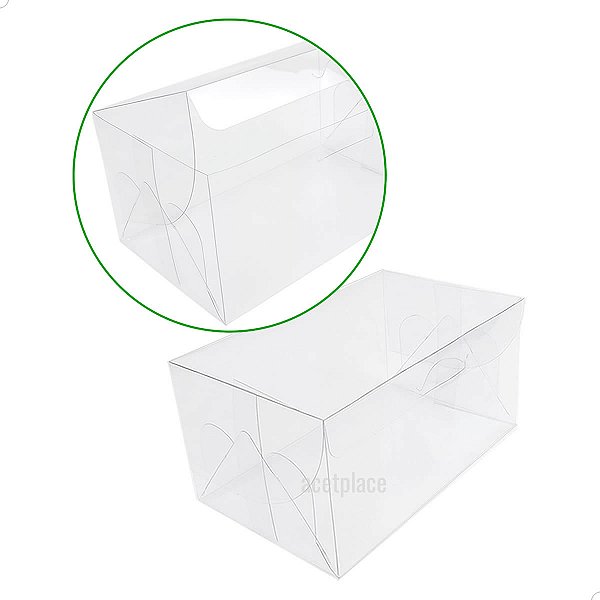 Caixa de Acetato Plástico PX-9 (15x8,5x8,5 cm) (25un) Embalagem Transparente