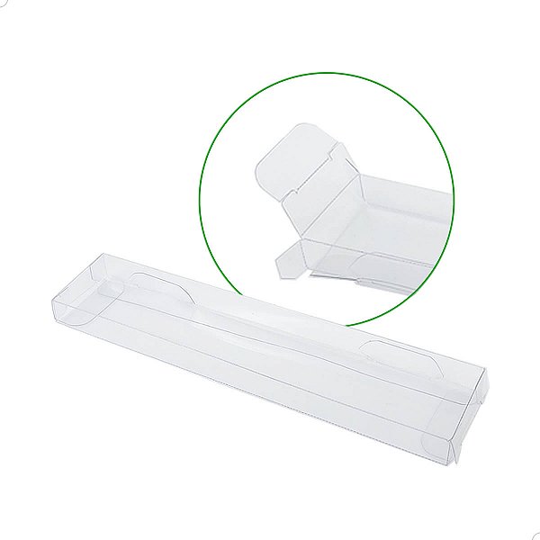 Caixa de Acetato para Pentes PX-64 (14X3X1 cm) (25un) Embalagem de Plástico Transparente, Caixa para Lembrancinhas