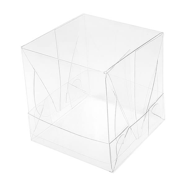 Caixa de Acetato PMB-5 Plástico (4 cm) (25un) Caixa Quadrada Transparente