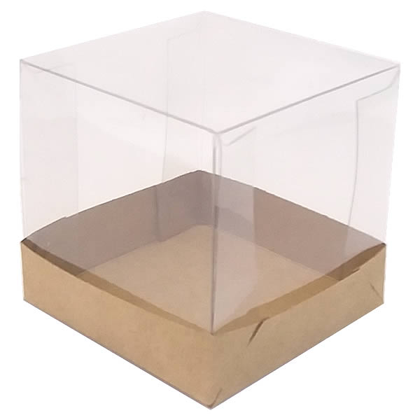 Caixa de Acetato PMB-3 Kraft (7.5 cm) (25un) Caixa Quadrada 7,5cm Caixa para Embalagem