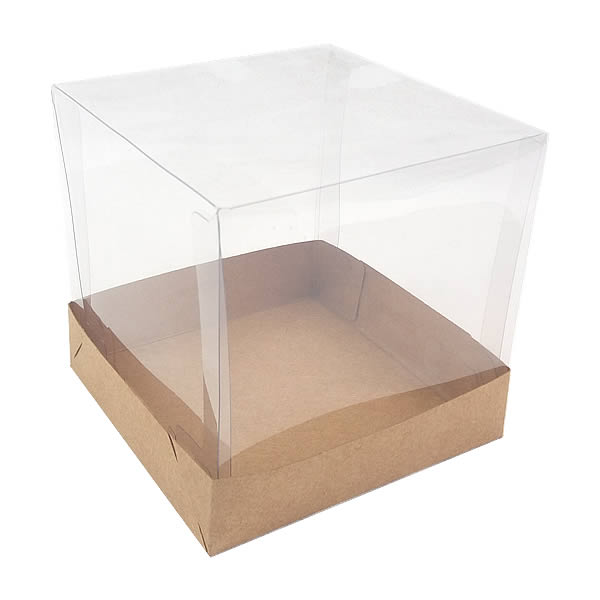 Caixa de Acetato PMB-2 Kraft (10cm) (25un) Caixa Quadrada Cubo 10cm Caixa para Embalagem