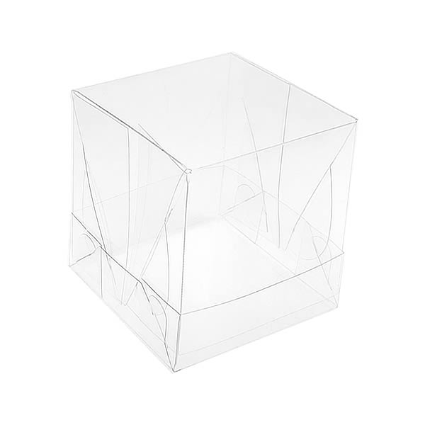 Caixa de Acetato PMB-4 Plástico (5 cm) (25un) Caixa Quadrada 5cm Transparente