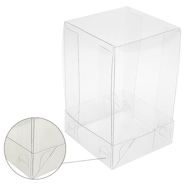Caixa de Acetato PMB-11 Plástico (6x6x9.5 cm) (25un) Embalagem de Plástico, Caixa para Embalagem