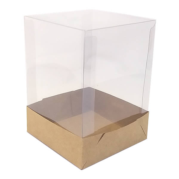 Caixa de Acetato PMB-45 Kraft (10x10x15 cm) (25un) Caixa para Embalagem