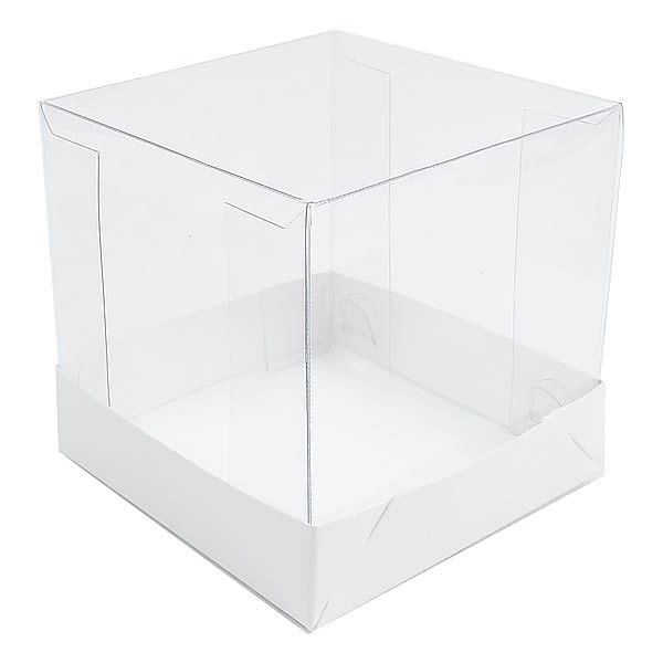 Caixa de Acetato PMB-8 Lisa Branca (8.5cm) (25un) Caixa para Embalagem