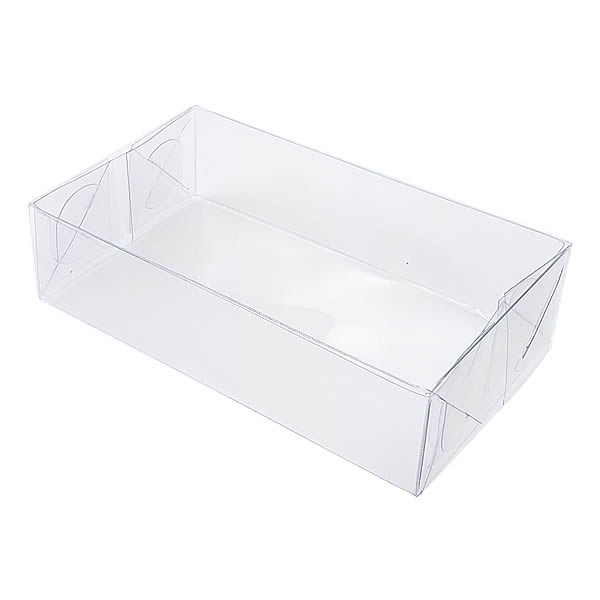 Caixa de Acetato P-14 (16x10x3 cm) (25un) Tampa e Fundo Embalagens de Plástico Transparente